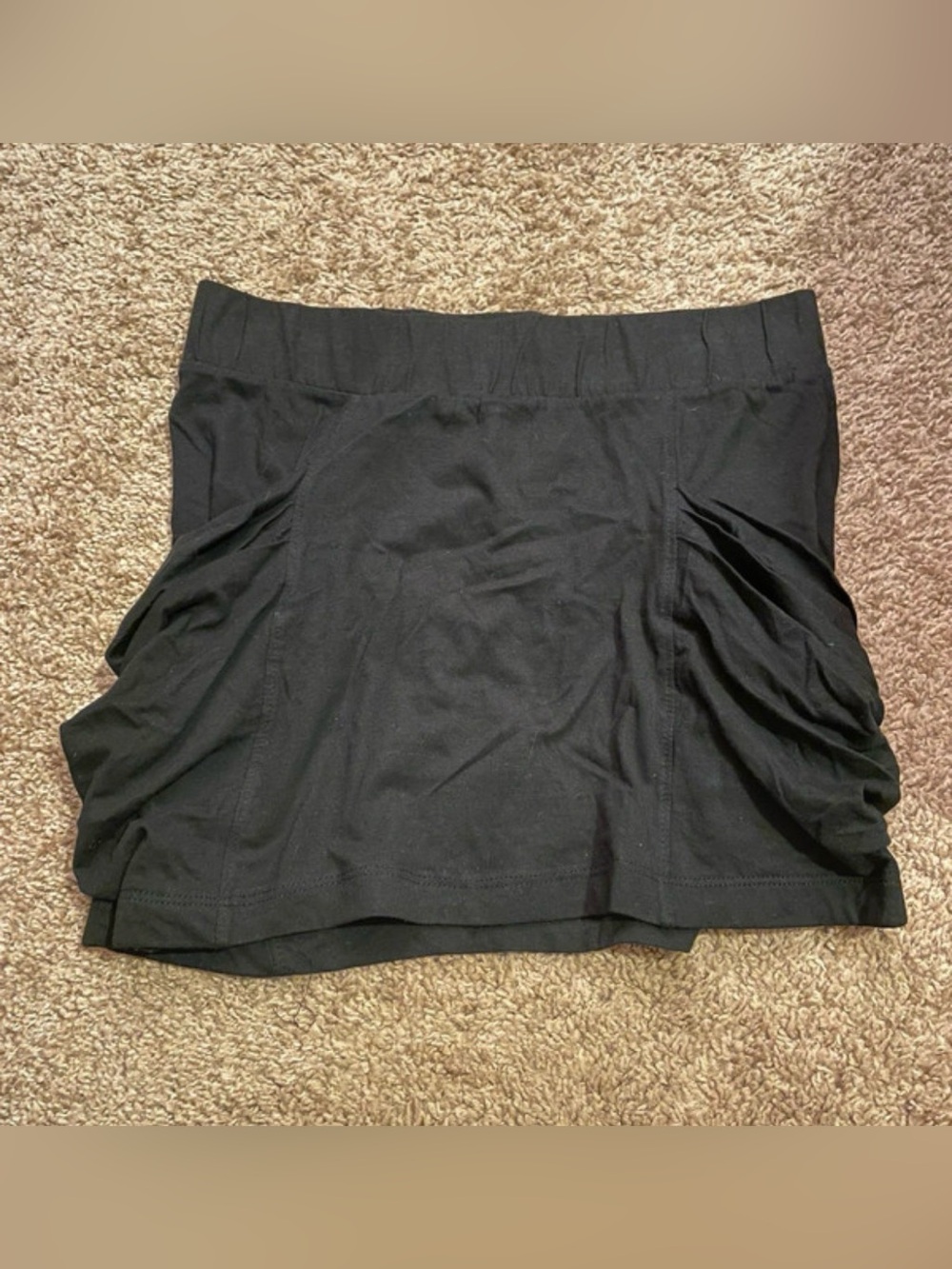 Miley Cyrus & Max Azria 100% Cotton Black Mini Skirt with Deep Side Pockets